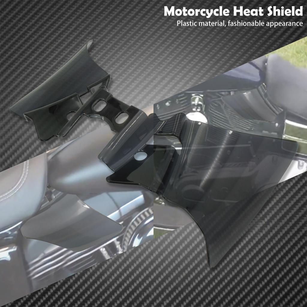 Motorcycle Black Saddle Shield Heat Deflector For Harley Dyna Fat Bob Low Rider Street Bob FXDF FXDL Switchback FLD 1999-2016 17