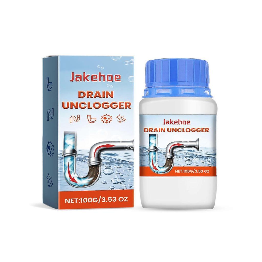 Drain Cleaner Powder for Toilets, Sinks & Floor Drains Dissolves Hair, Grease & Oil, Deodorizing Formula, Easy-Use