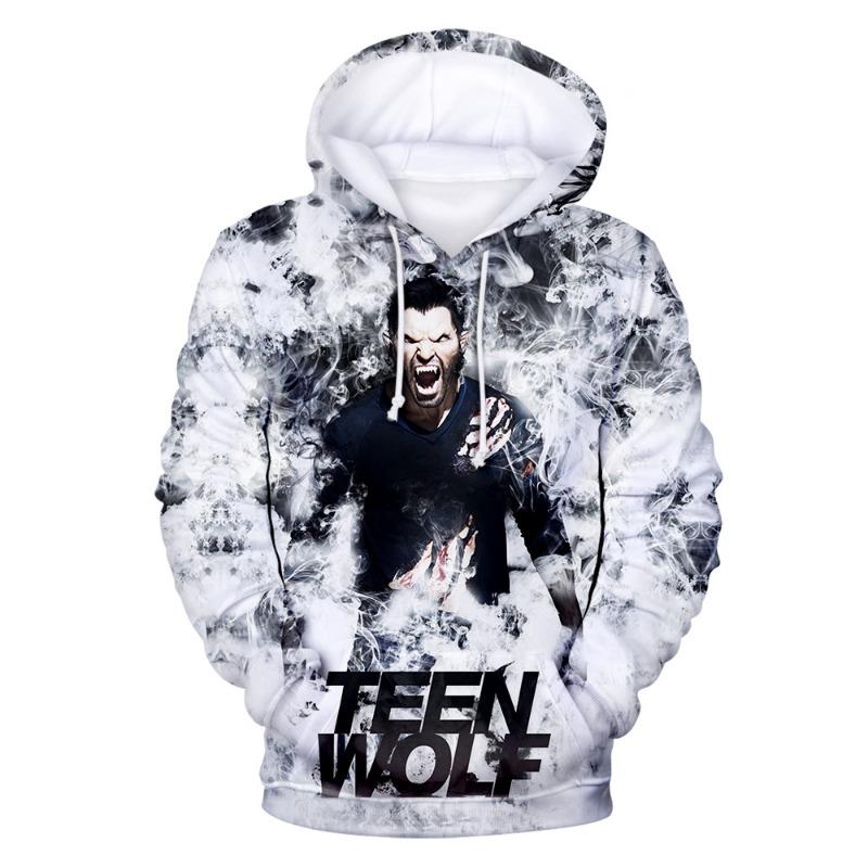 Felpe con cappuccio Stampa 3D Serie TV Teen Wolf Autunno Uomo Donna Moda Felpe Oversize Felpa con cappuccio Maglioni da uomo Tuta Abbigliamento Uomo