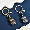 Retro Bird Series Alloy Hollow Owl Pendant Keychain Personalized Bag Pendant Accessories