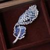 Elegant Zirconia Feather Brooch for Women's Suit – Luxury Dinner Party Accessory