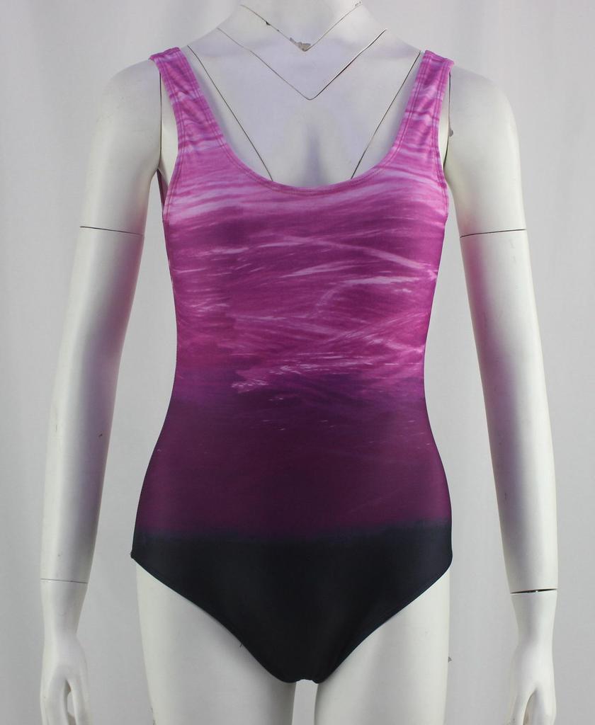 2025 Gradient Print Backless One-Piece Swimsuit for Women