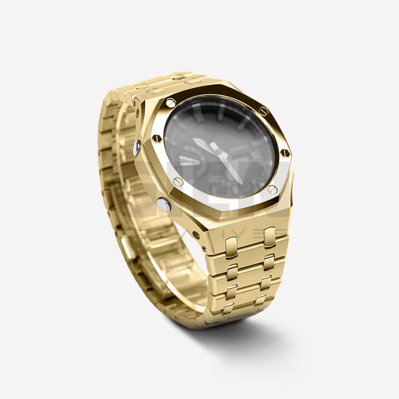 GA2100 Mod Kit Steel Case Strap For Casio G-SHOCK GA-2100 GA-2110 GA-B2100 Modified Metal Watch Bezel Watchband Set Accessories