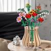 3D Wooden Puzzle Vase for Flowers Vase Bouquet Building Set DIY Wooden Puzzle Craft Hobbies Kit Home Bedroom Decor Gift