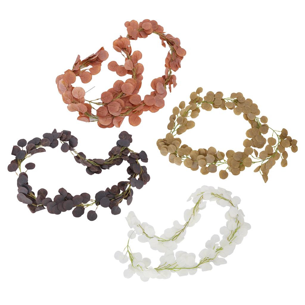 Fake Leaves Fabric Simulated Exquisite Greenery Eucalyptus Garland for Home Wedding