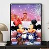 Disney Diamond Painting: Disney Mickey  Minnie Winter Theme Illustration DIY Kit Adult Arts and Crafts Home Decor and Gifts