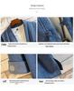 Herren Frühling Denim Tang Anzug Jacke mit chinesischen Froschknöpfen: Zen-inspirierte taoistische Hanfu-Robe