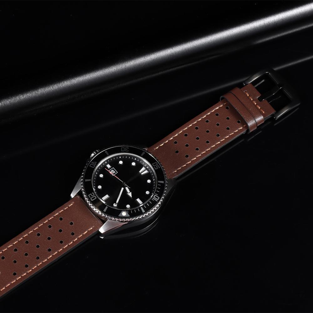 20mm 22mm Vintage Calfskin Strap Men Women Universal Cowhide WatchBand Breathable Bracelet Sport Wristbelt Accessory for Seiko