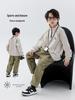 Boys' Plush Fleece Sweatpants - 2025 Autumn/Winter Collection: Thick, One-Piece, Loose Fit for Older Kids