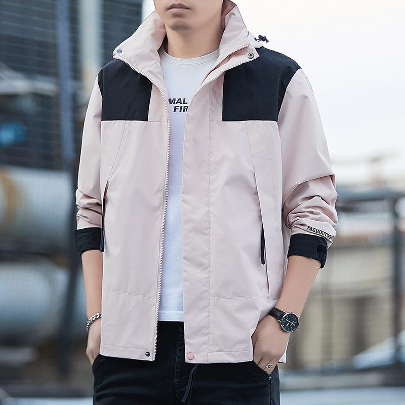 Thickened Optional Jacket Men's Autumn Loose Large Size Sports Windproof Waterproof Jacket Men's Top