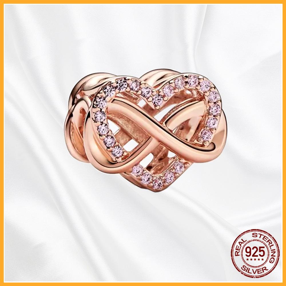 Authentic Sparkling Plata Copper Dangle Charms Fit Original Bracelet Beads Pendant Women Diy Jewelry Gift