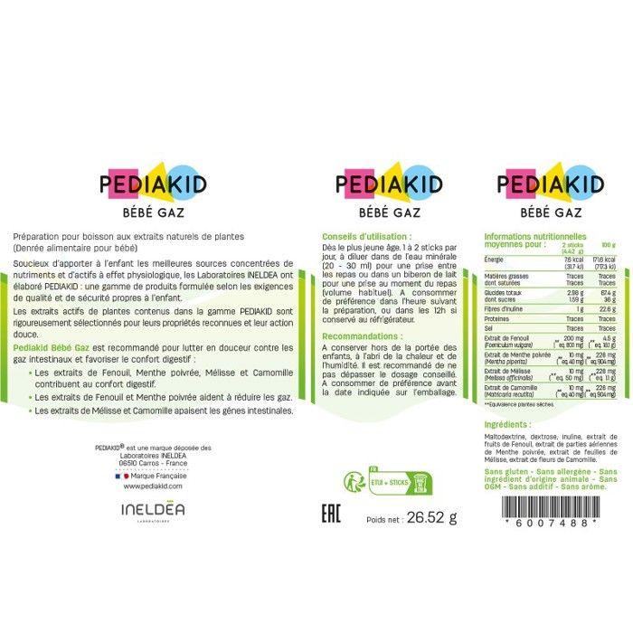 Pediakid Bébé Gaz 12 Sticks