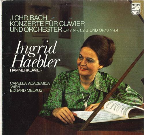 

LP Record INGRID HAEBLER, EDUARD MELKUS, CAPE - J C Bach Clavierkonzert C-dur, Op7- 6500846 PHILIPS 1974 Netherland Classical Used