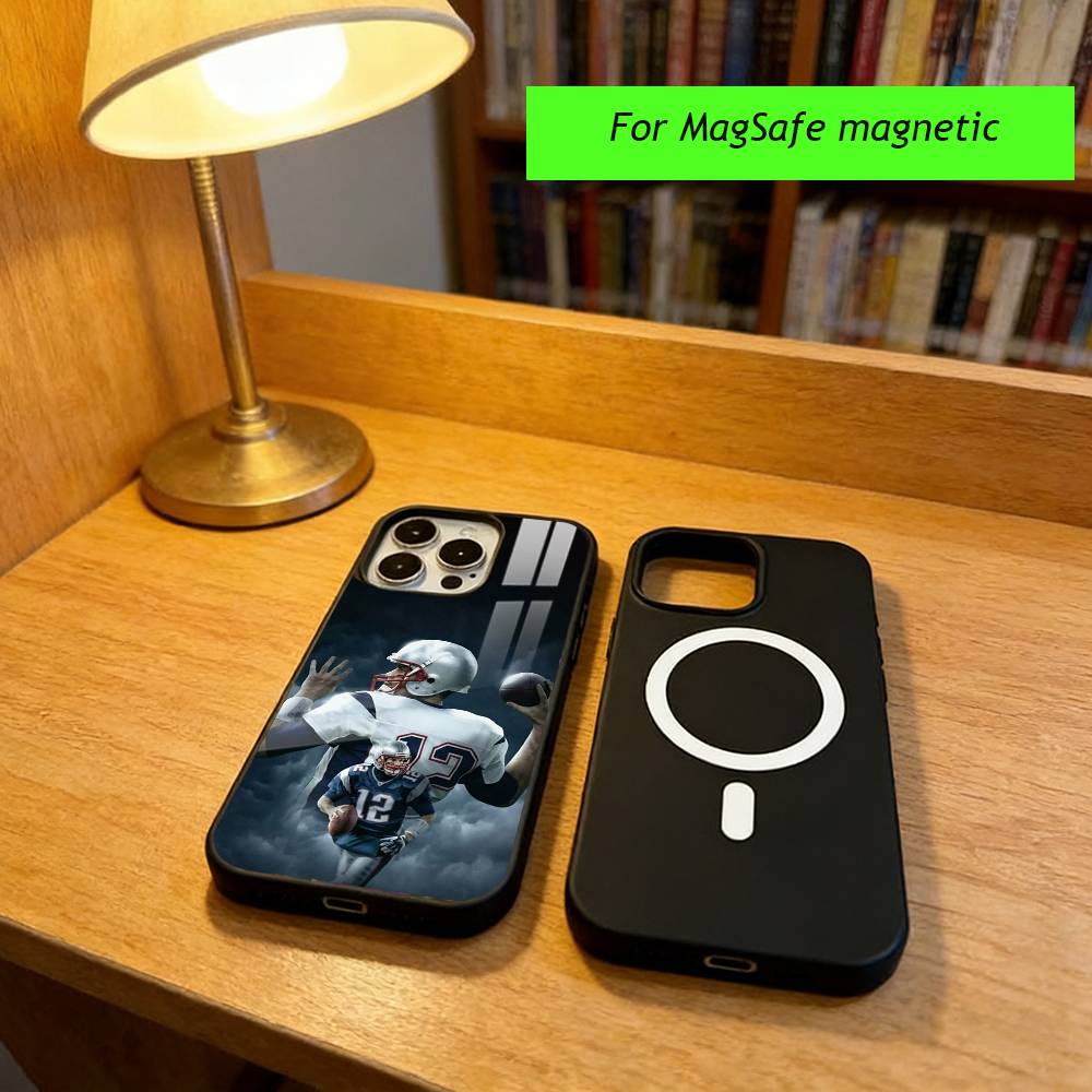 T-Tom B-Brady Phone Case For iPhone17,16,15,14,13,12,11 Plus,Pro Magnetic For Magsafe Wireless Charging