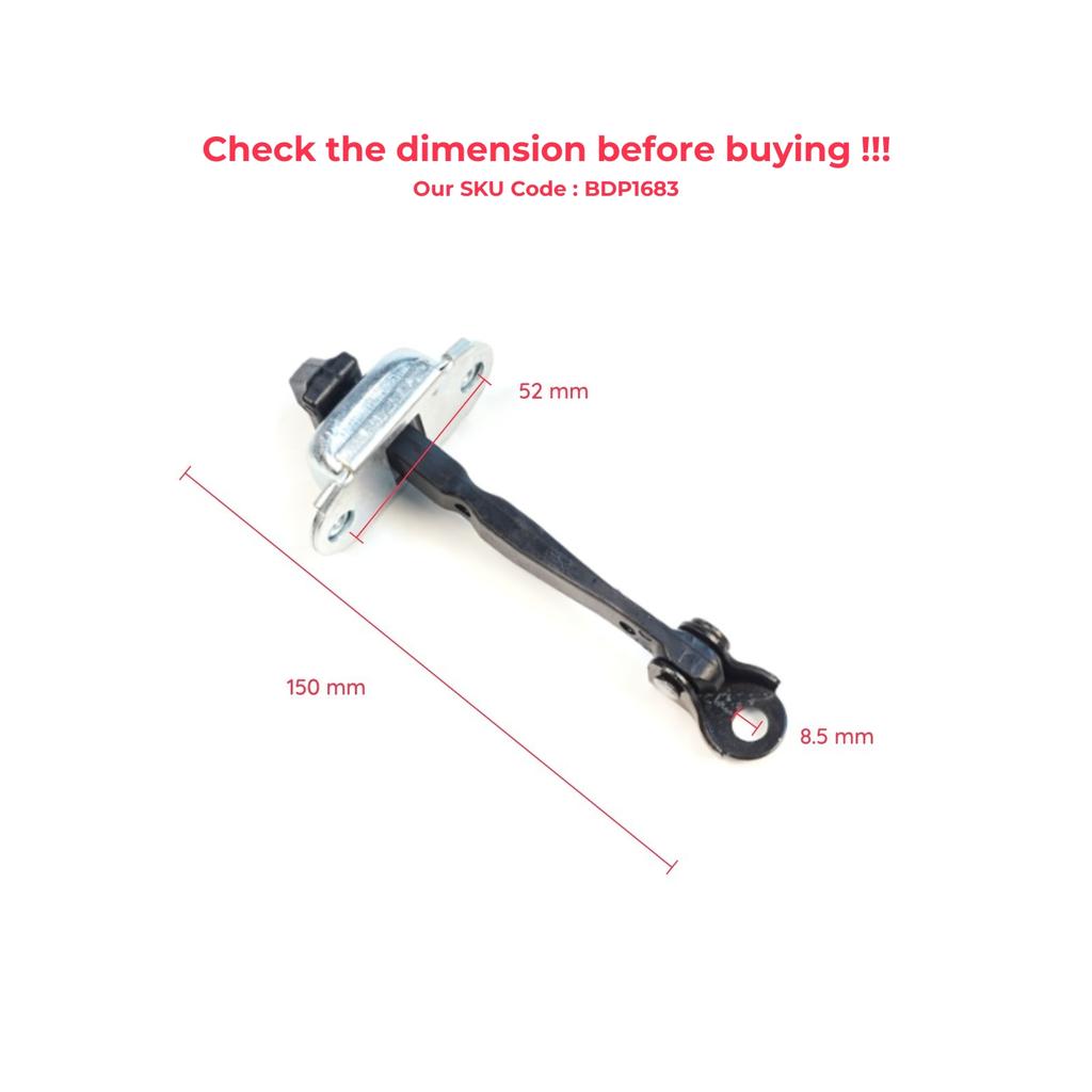 EDP1683-1 2 Pieces Front Door Hinge Brake Stop Check Assy Limiter Strap for Mitsubishi Outlander MK3 GG GF ASX MK1 GA Delica D:5 RVR MK3 GA 5702A239