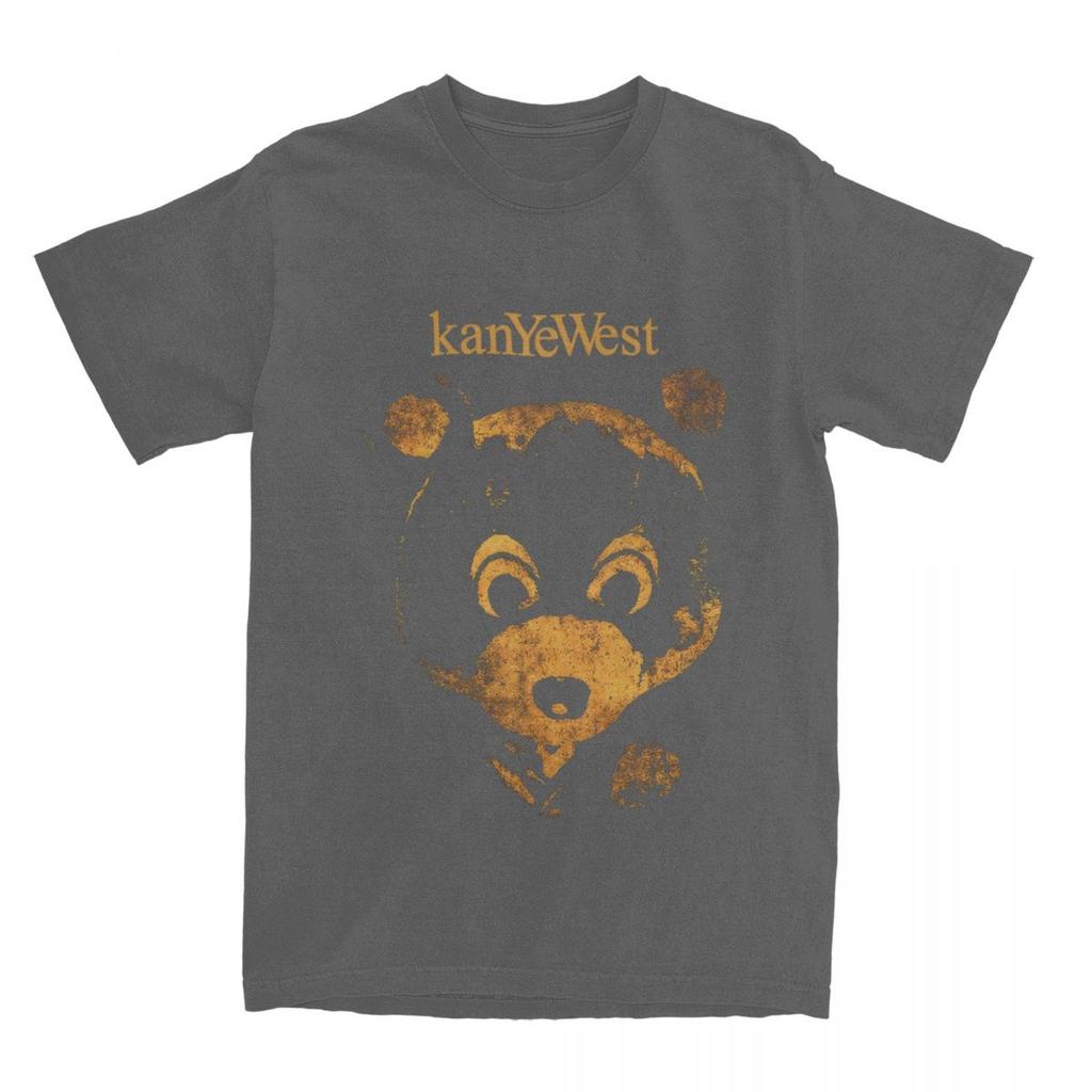 Hiphop Kanye West College Dropout Bear T Shirts Apparel Unisex Women Cotton Hip Hop Rapper Tshirt Short Sleeve Graphic Printing