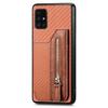 For Samsung Galaxy A51 5G SM-A516 Case Leather+PC+TPU Zipper Wallet Phone Shell