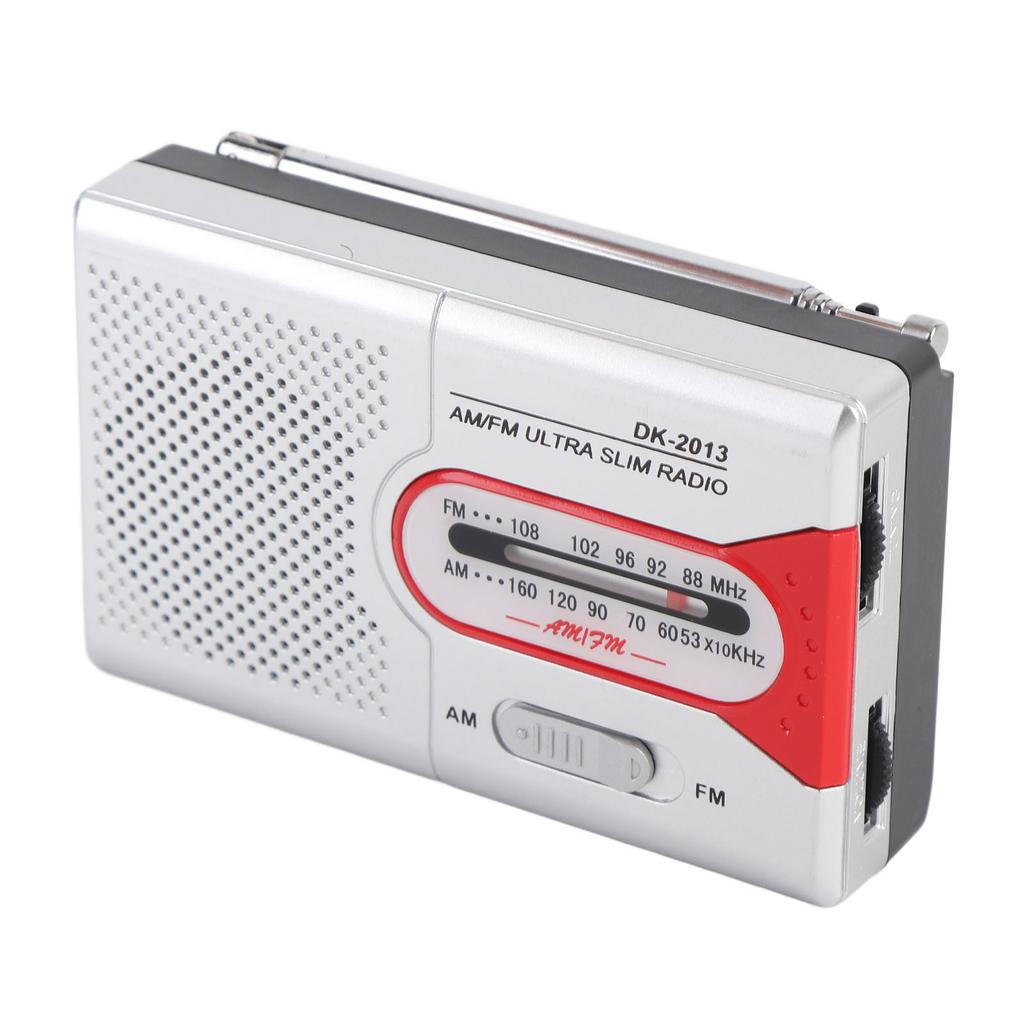 Portable Radio AM FM Battery Operated ket Transistor Radio with Spker and Hdphone for Home Outdoor