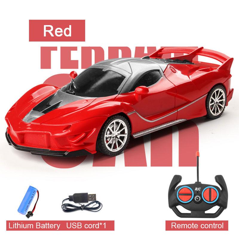 1:18 Remote Control Racing Car Toy LED Light Vehicle Model Electric Simulation High Speed Sport Drift Electric Children's RC Car