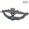 Dámská maska ​​​​na obličej s dutou krajkou Sexy maska ​​na oči Cosplay Prom Party Props