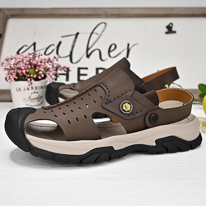 Fashion Dual-Purpose Men Outdoor Half Drag Cool Slide Men's Sandals Light Male Summer Footwear Comfy Beach Slides Stylish Male Slippers