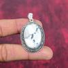 Dendrit Opal 925 Sterling Silber Anhänger, handgemachter Edelstein Schmuck Anhänger Geschenk zum Geburtstag
