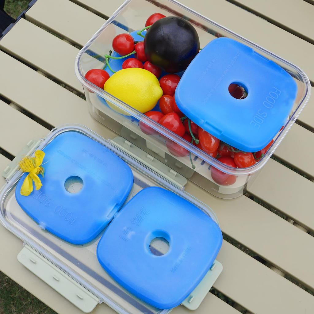 Mini Ice Cooler Ice Lunch Emergency Easy To Pack of 4 WORLD-BIO Packs, Box, Packs, Box, Change, Supplies, Long-lasting, Leak-proof, Carry, Cute,