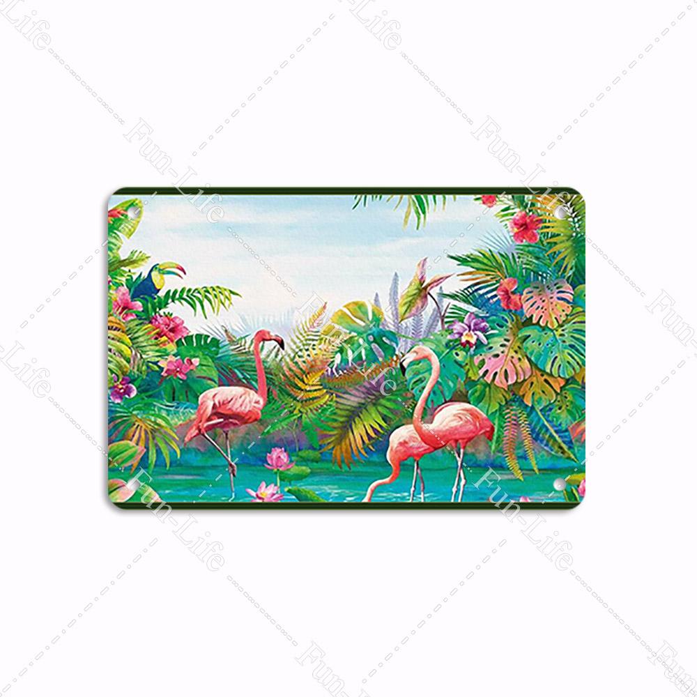 Forest Plate Poster Bird Vintage Home Decor Colorful Tree Retro Metal Tin Signs Pub Car Garage Wall Art Home Decor 20x30cm