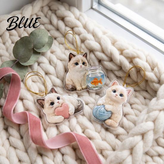 Cute Cat Themed Hanging Ornaments Includes 24 Advent Calendar Pendants Ragdoll Kitten Acrylic Keychain Charms