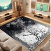 Floral Garden Theme Crystal Velvet Floor Rug Personalized Custom Name Text Warm Carpet Home Decoration