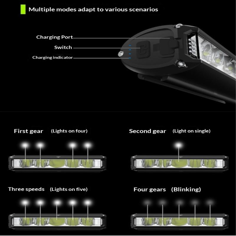 Bike Light 2000-8000Mah Eos610 640 Bike Light Waterproof Flashlight Usb Charging Mountain Road Cycling Lamp Bike Light