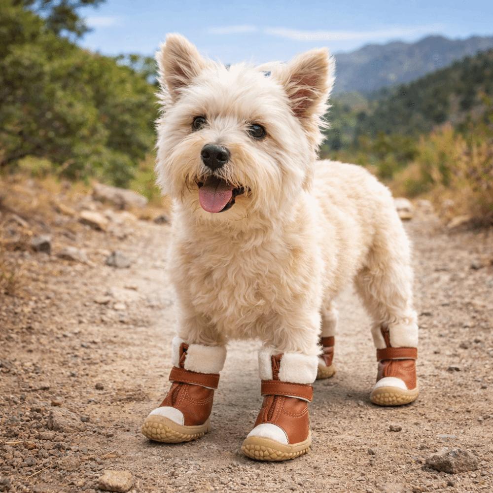4 Stück/Set Verdicken Winter Hundeschuhe Wasserdicht Haustier Warme Stiefel Pfotenschutz Hundezubehör