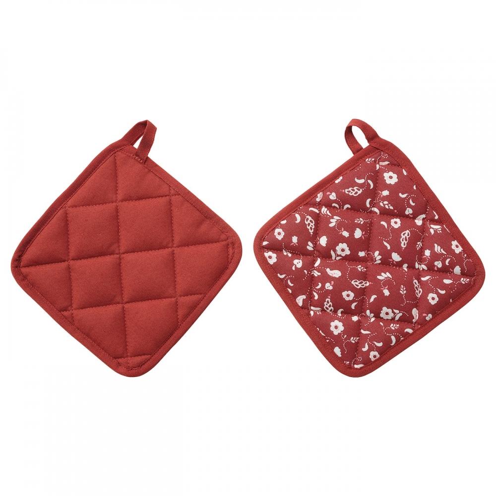 

ИКЕА ИНАМАРИЯ Подставка для горшков с рисунком красная 19х19 см