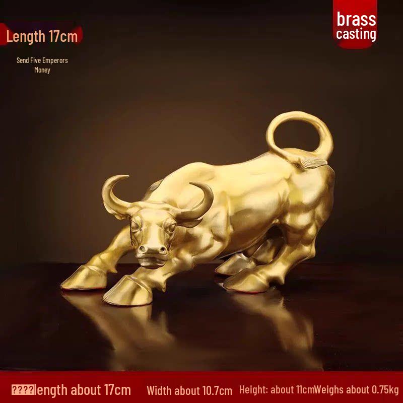 Wall Street Golden Bull Brass Ornament