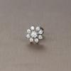 Gold Stainless Steel Earrings with Zircon Studs - Creative and Elegant Design