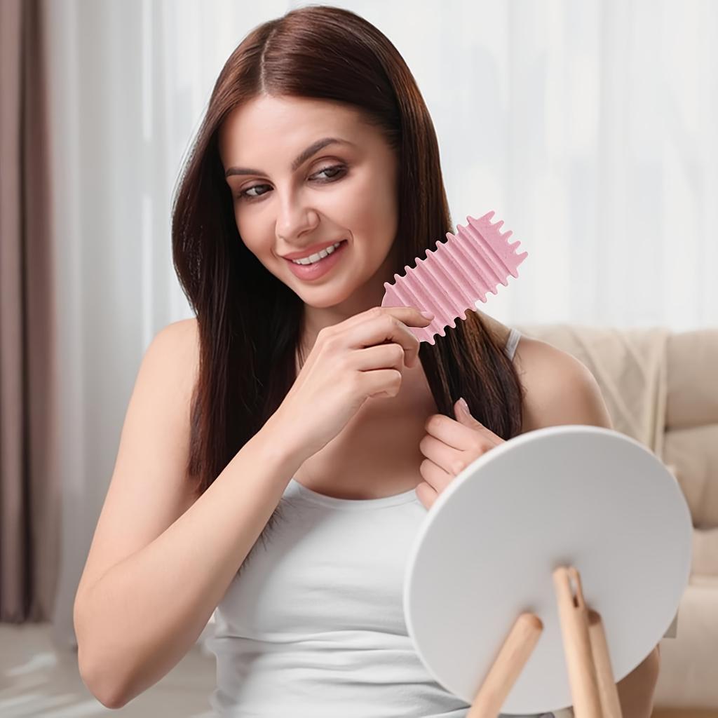 Curly Hair Styling Brush for Women - Ergonomic, Bristle Comb with Comfort Grip Handle for Bouncy Curls & Hairstyles, Curly Hair Brush