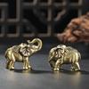 1Pcs Brass Elephant Tea Pot Incense Holder Desk Decoration Solid Copper Statue Figurines Antique Elephant Ornament