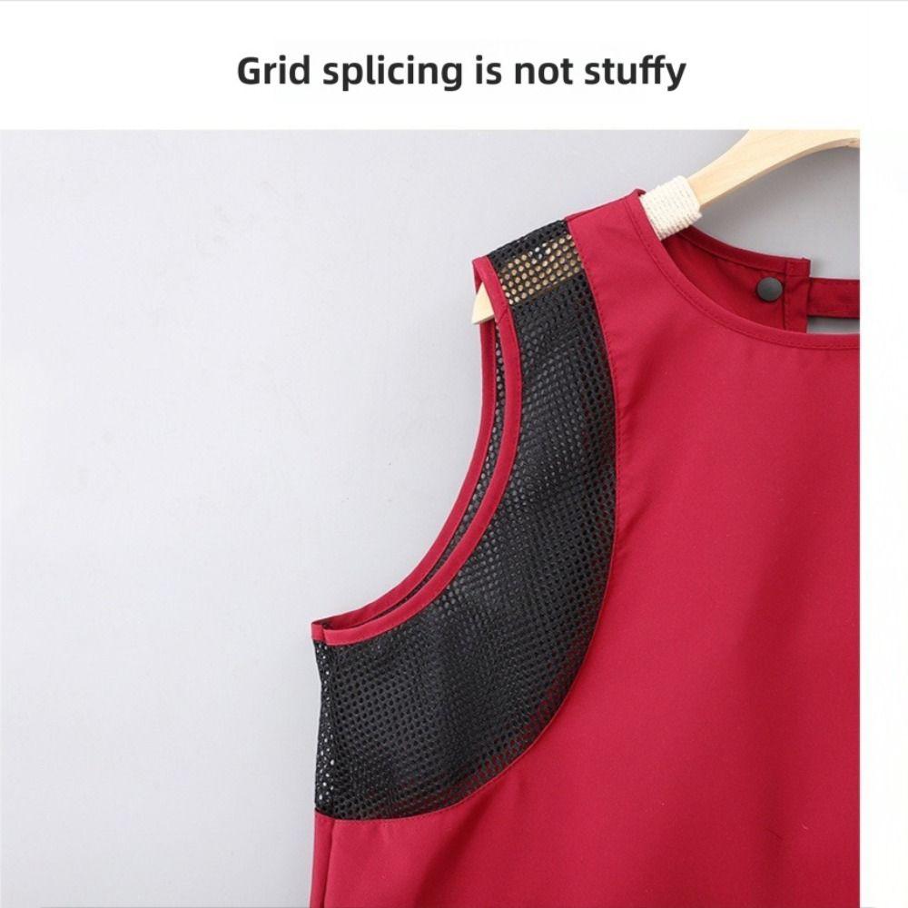 Atmungsaktive ärmellose Schürze Schmutzabweisende Kaffeehausuniform Trendschürze zum Backen