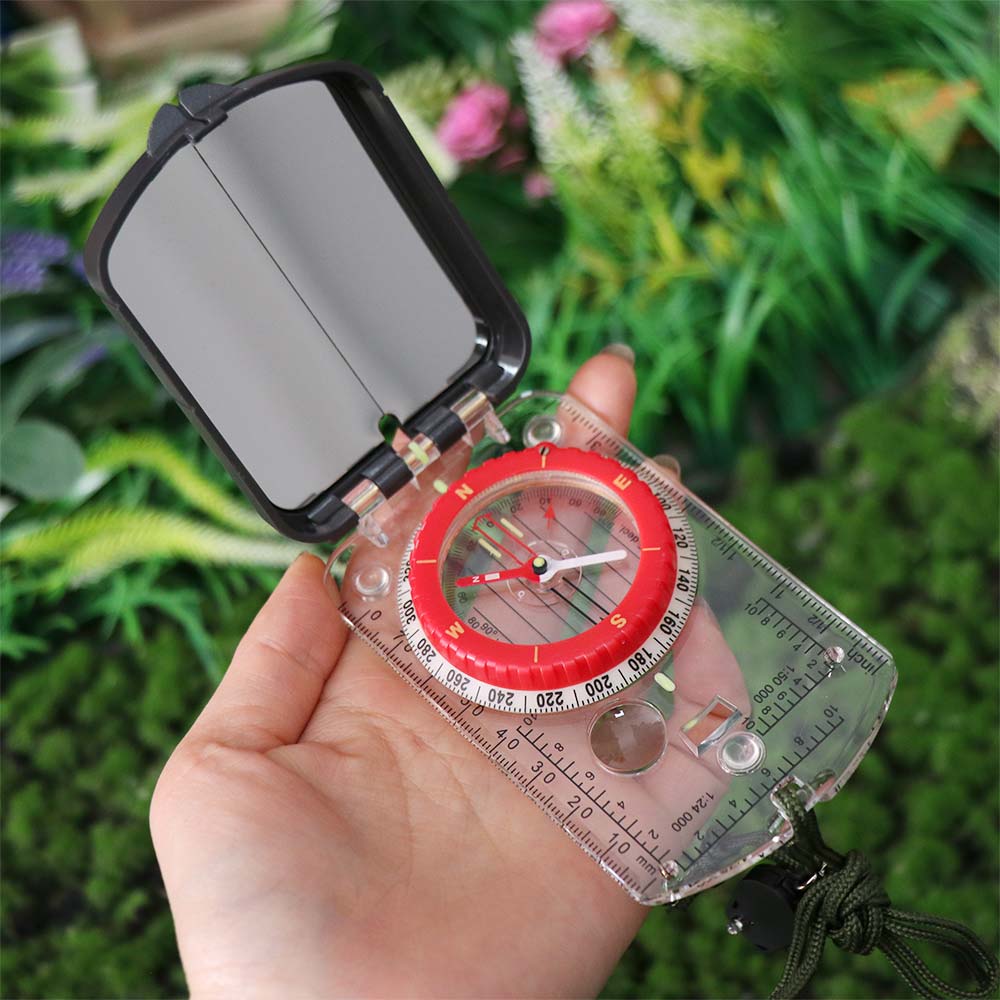 Luminous Camping Survival Compass Waterproof Fluorescent Ring Compass Camping Compass Mountaineer