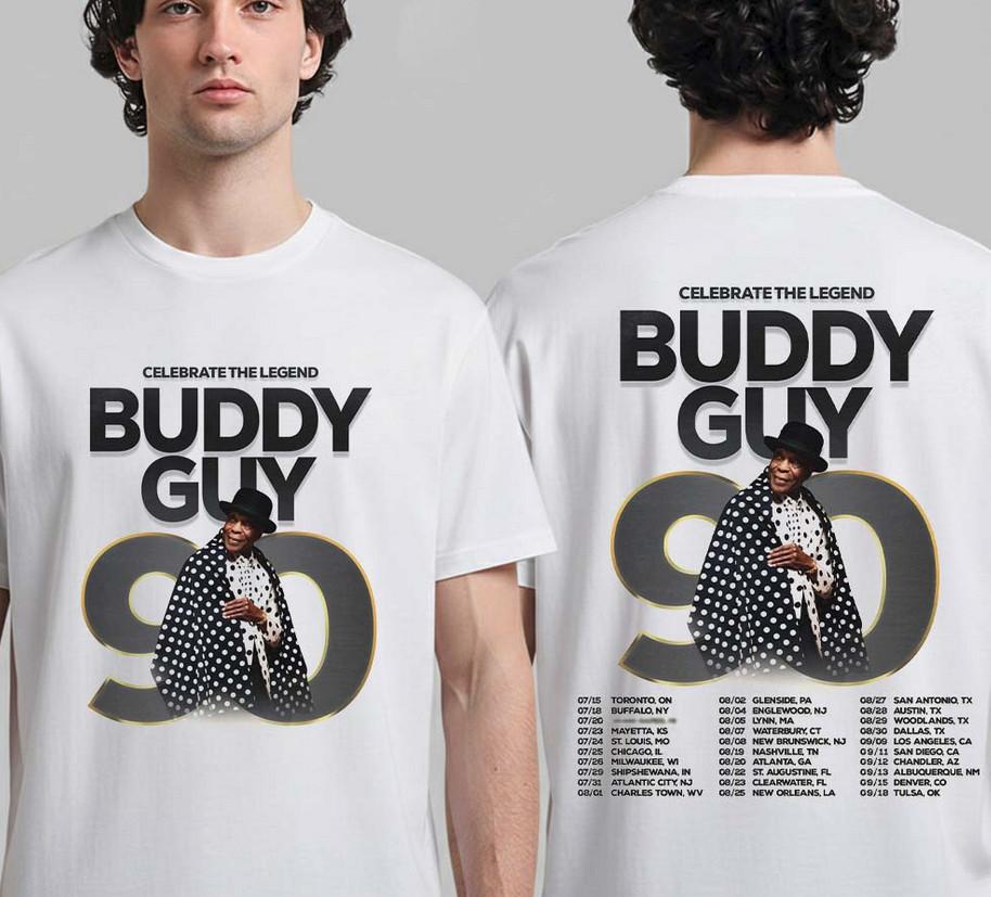 

Buddy Guy 90th Anniversary 2026 Tour Dates Tee Double Sided Unisex T-Shirt XXXL
