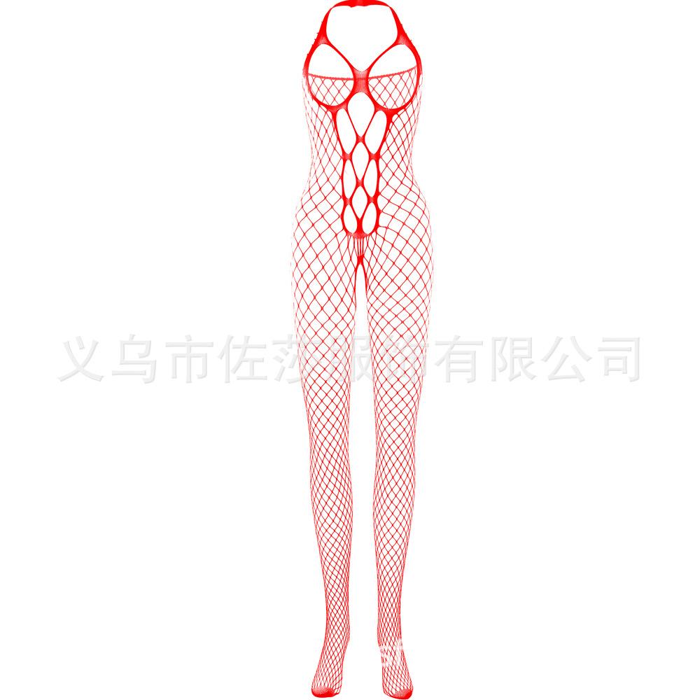 Sexy underwear Sexy mesh coat Hollow neck leakage