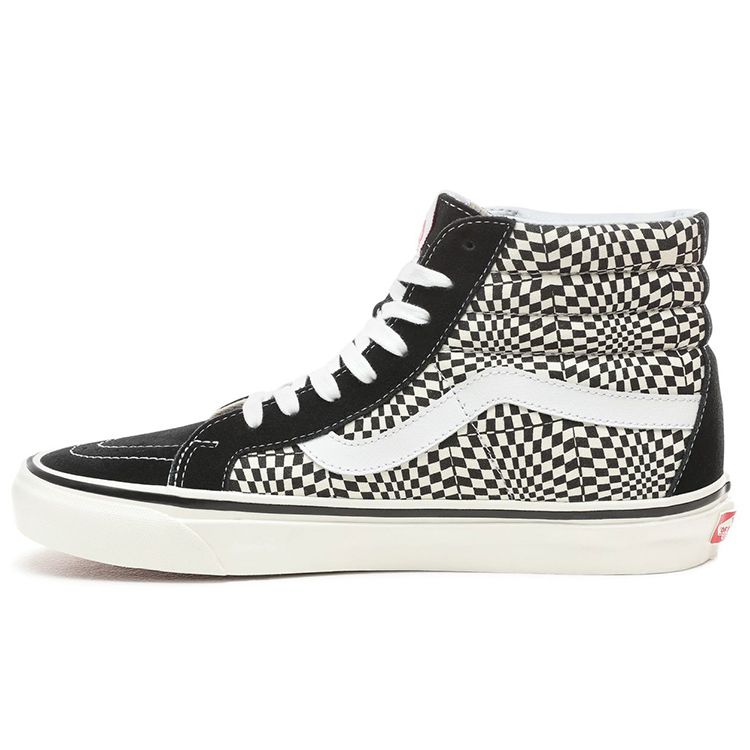 

Vans Sk8-Hi 38 DX Warp Check — кроссовки унисекс черно-белые True-White VN0A38GFVMY