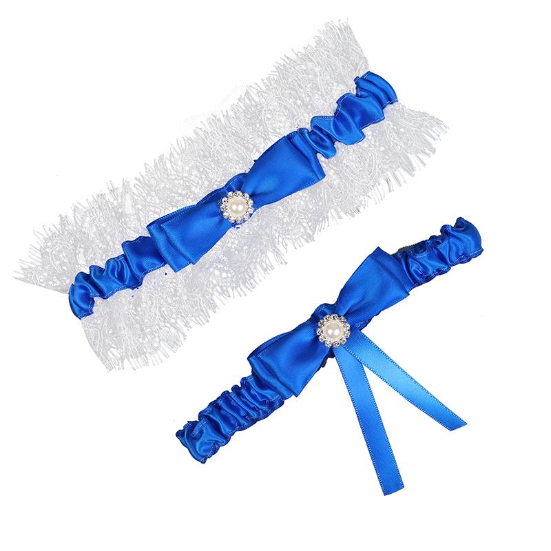 2 stk Blonder Sløyfe Strømpebånd Fest Fotografering Sexy Bryllup Ball Benløkke Tilbehør