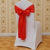 Elegant Polyester Chair Back Cover With Bow Ribbon For Wedding And Event Decor