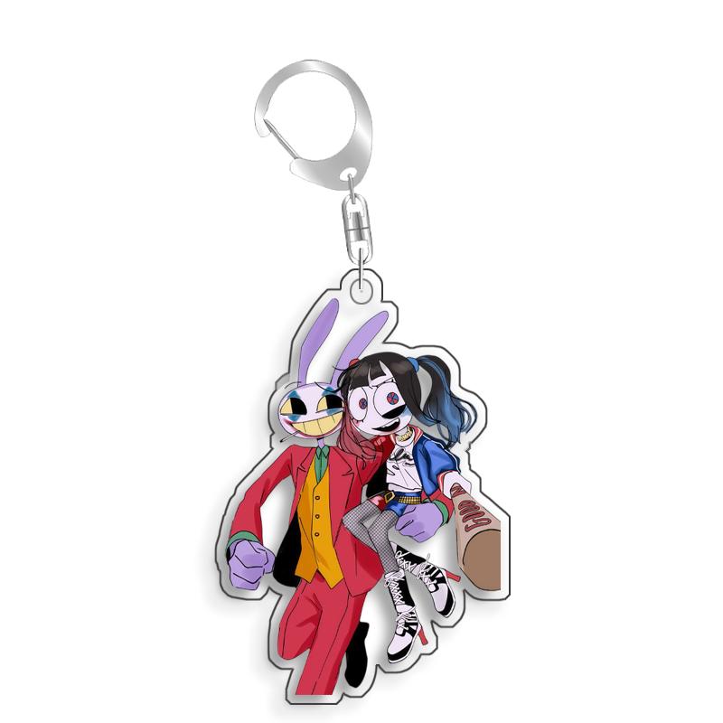 For The Amazing Digital Circus Ragatha Pomni Gangle Kinger Acrylic Selfmade Cute Cartoon Anime Keychain Pendant Toy Gifts 5cm