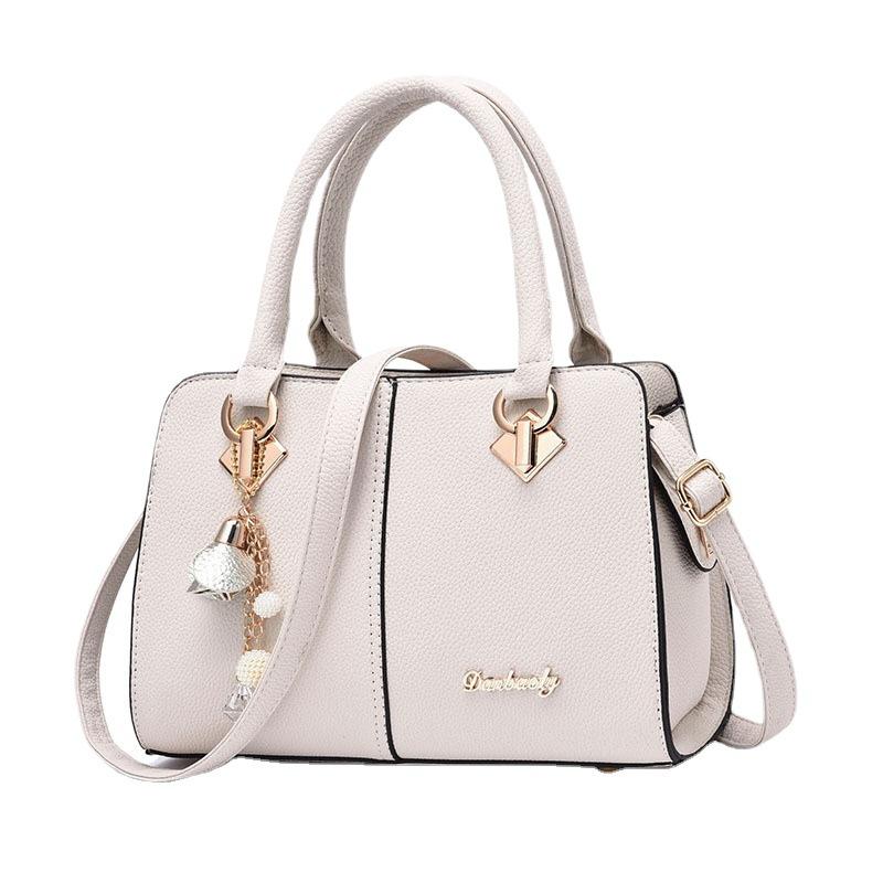 Geantă de mână de modă de culoare solidă Geanta de damă din Pu Geantă de mesager de umăr