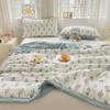 Jumeng Home Textiles Fresh Print Bubble Cotton Summer Quilt