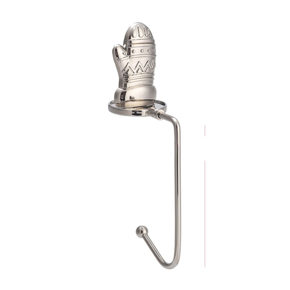 Non-rust Christmas Fireplace Sock Hook Decorative Xmas Door Wreath Hook Hanging Pendant