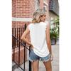 GMXIA Summer Women's V-neck Vest Hollowed Out On Sleeveless Lace Lace