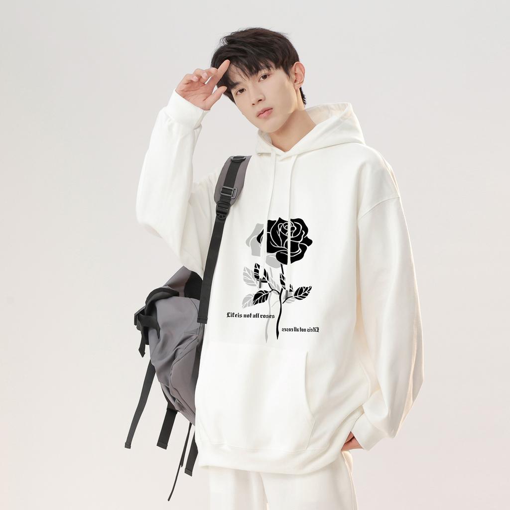 Men's Sweatshirt Hooded Men's Simple Ins Trend Versatile Youth Tops Korean Style Jacket Casual Fashion